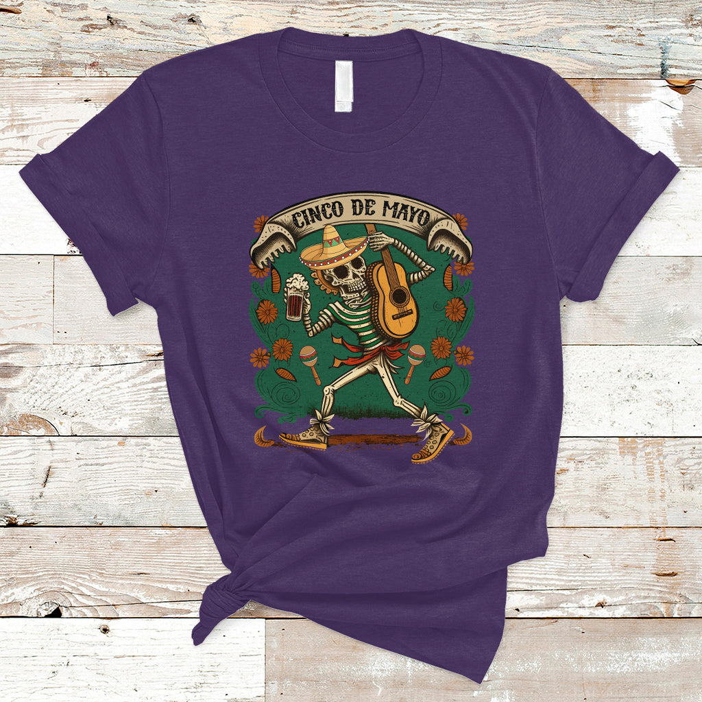 Mexican Skull T Shirt Cinco De Mayo Mexican Skull Let's Fiesta 5 De Mayo Women Men - Wonder Print Shop