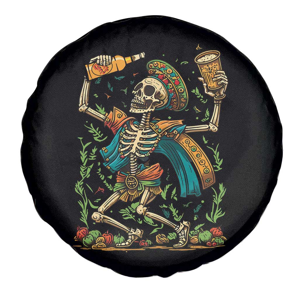Mexican Skeleton Spare Tire Cover Drinking Party Let's Fiesta