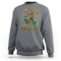 Mexican Skull Sweatshirt Mexican Skull Sugar Skull Drinking Let's Fiesta Women Men - Wonder Print Shop