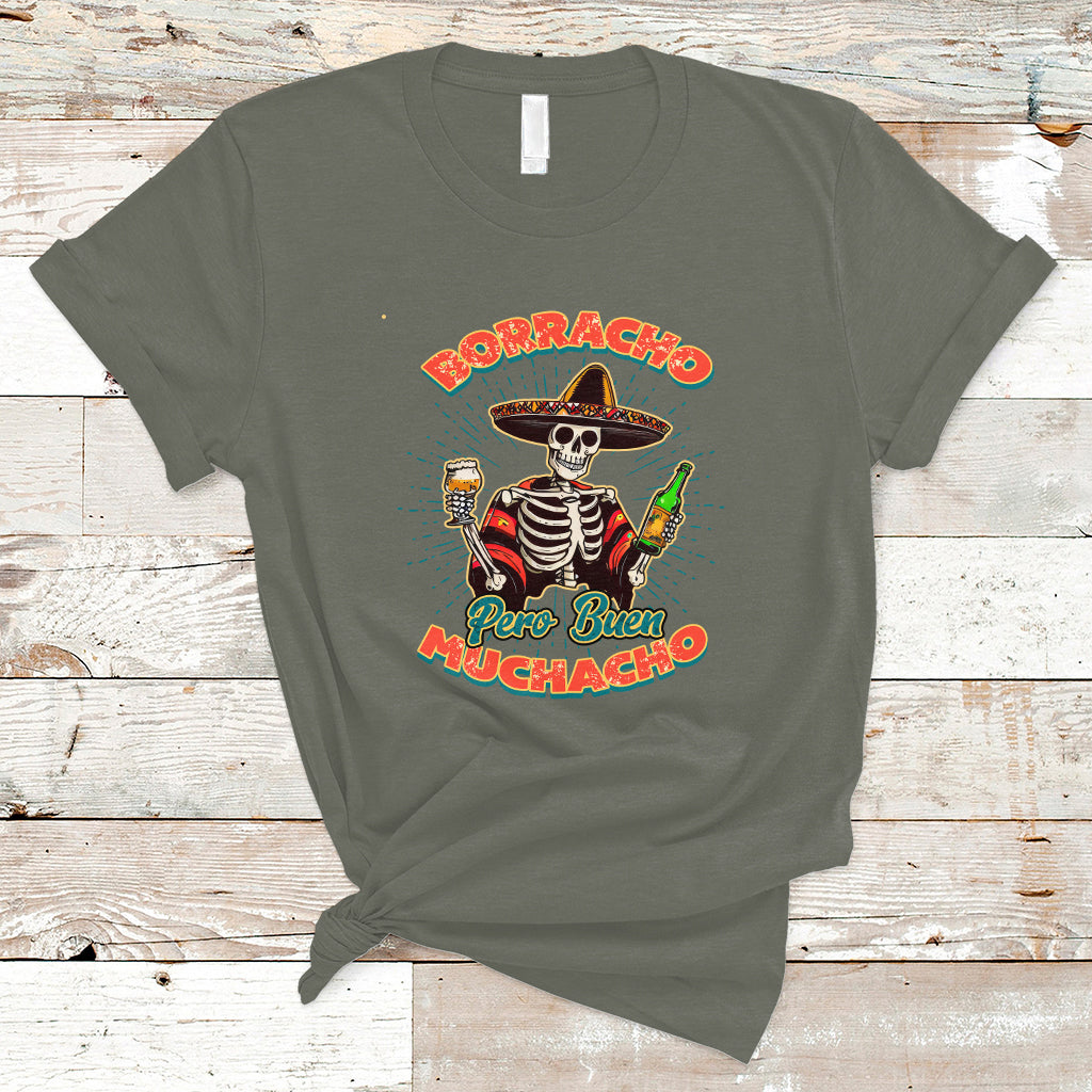 Drinking Lover T Shirt Latino Borracho Pero Buen Muchacho Funny Spanish Saying - Wonder Print Shop