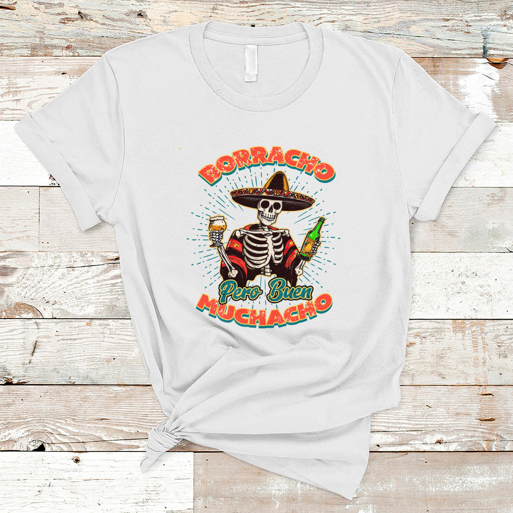 Drinking Lover T Shirt Latino Borracho Pero Buen Muchacho Funny Spanish Saying - Wonder Print Shop
