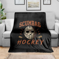 Scumbag Hockey Goalie Mask Distressed Sports Graphic Throw Blanket