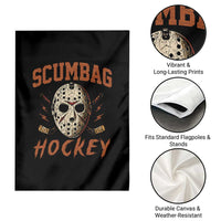 Scumbag Hockey Goalie Mask Distressed Sports Graphic Garden Flag