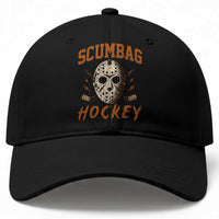 Scumbag Hockey Goalie Mask Distressed Sports Graphic Baseball Cap