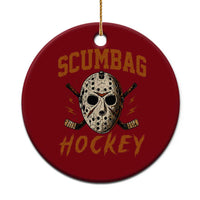 Scumbag Hockey Goalie Mask Distressed Sports Graphic Ceramic Ornament