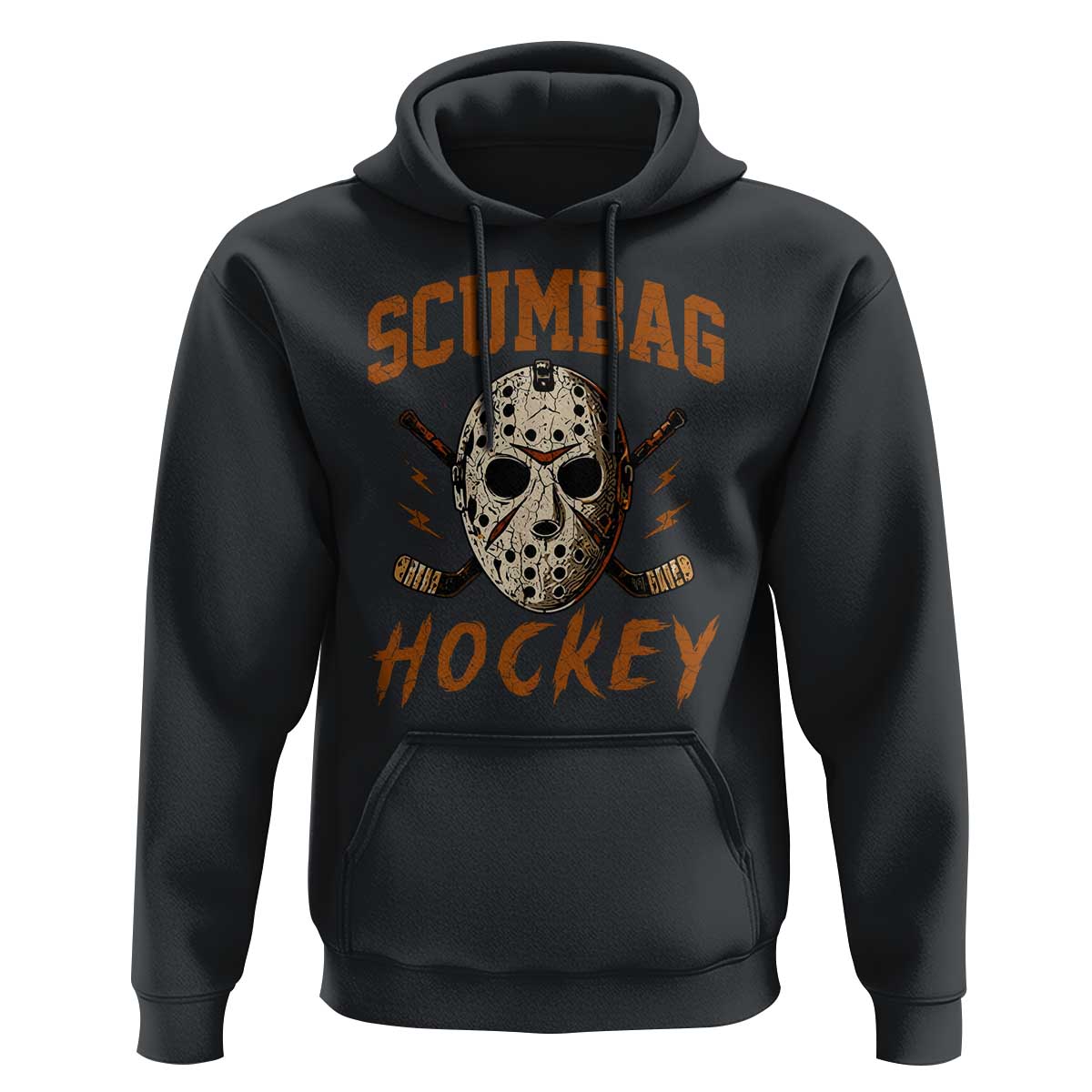 Scumbag Hockey Goalie Mask Distressed Sports Graphic Hoodie