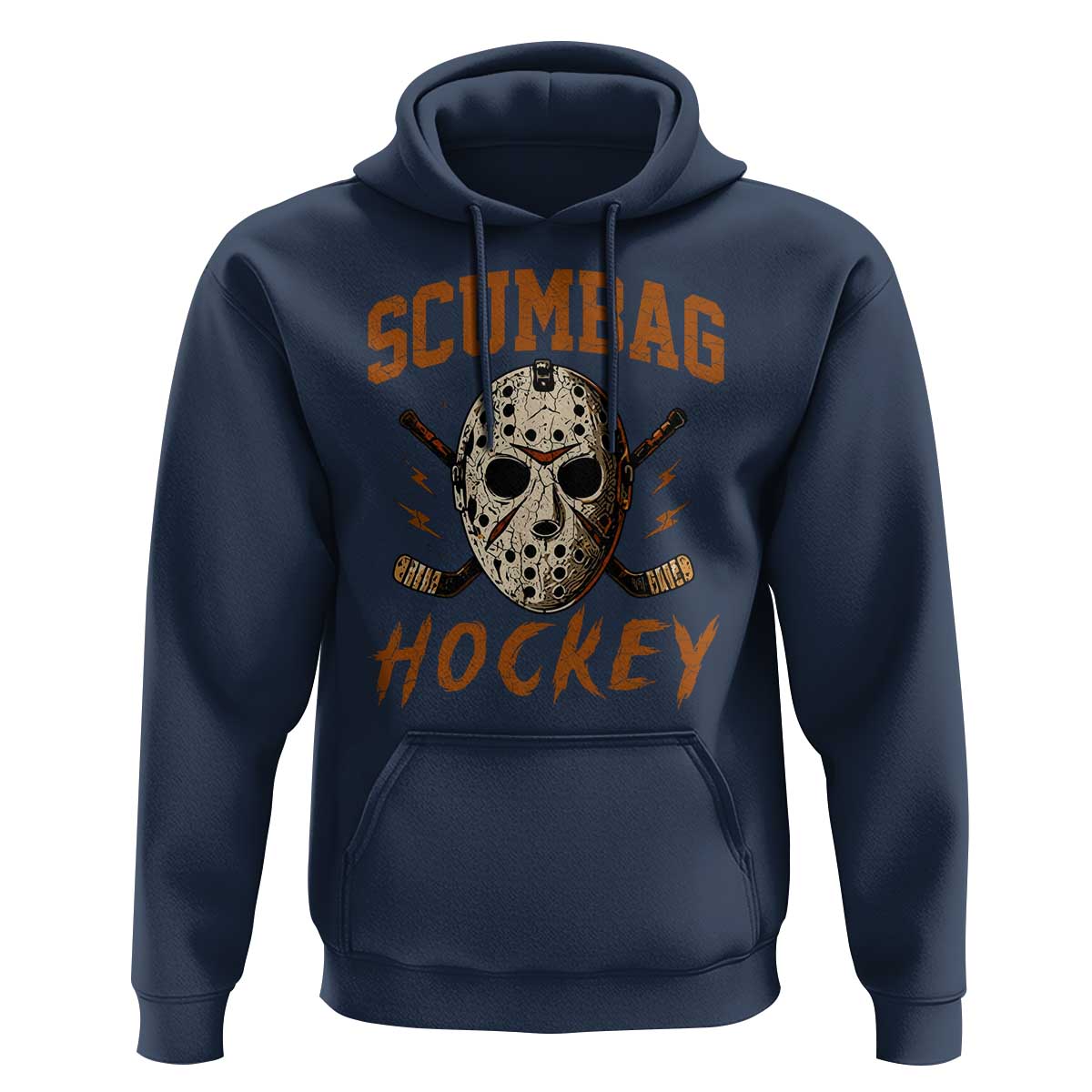 Scumbag Hockey Goalie Mask Distressed Sports Graphic Hoodie