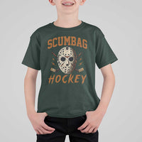 Scumbag Hockey Goalie Mask Distressed Sports Graphic T Shirt For Kid