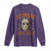 Scumbag Hockey Goalie Mask Distressed Sports Graphic Long Sleeve Shirt