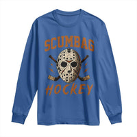 Scumbag Hockey Goalie Mask Distressed Sports Graphic Long Sleeve Shirt