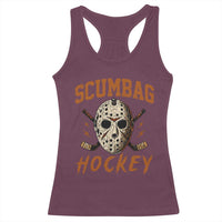 Scumbag Hockey Goalie Mask Distressed Sports Graphic Racerback Tank Top