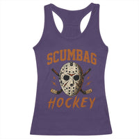Scumbag Hockey Goalie Mask Distressed Sports Graphic Racerback Tank Top