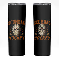 Scumbag Hockey Goalie Mask Distressed Sports Graphic Skinny Tumbler