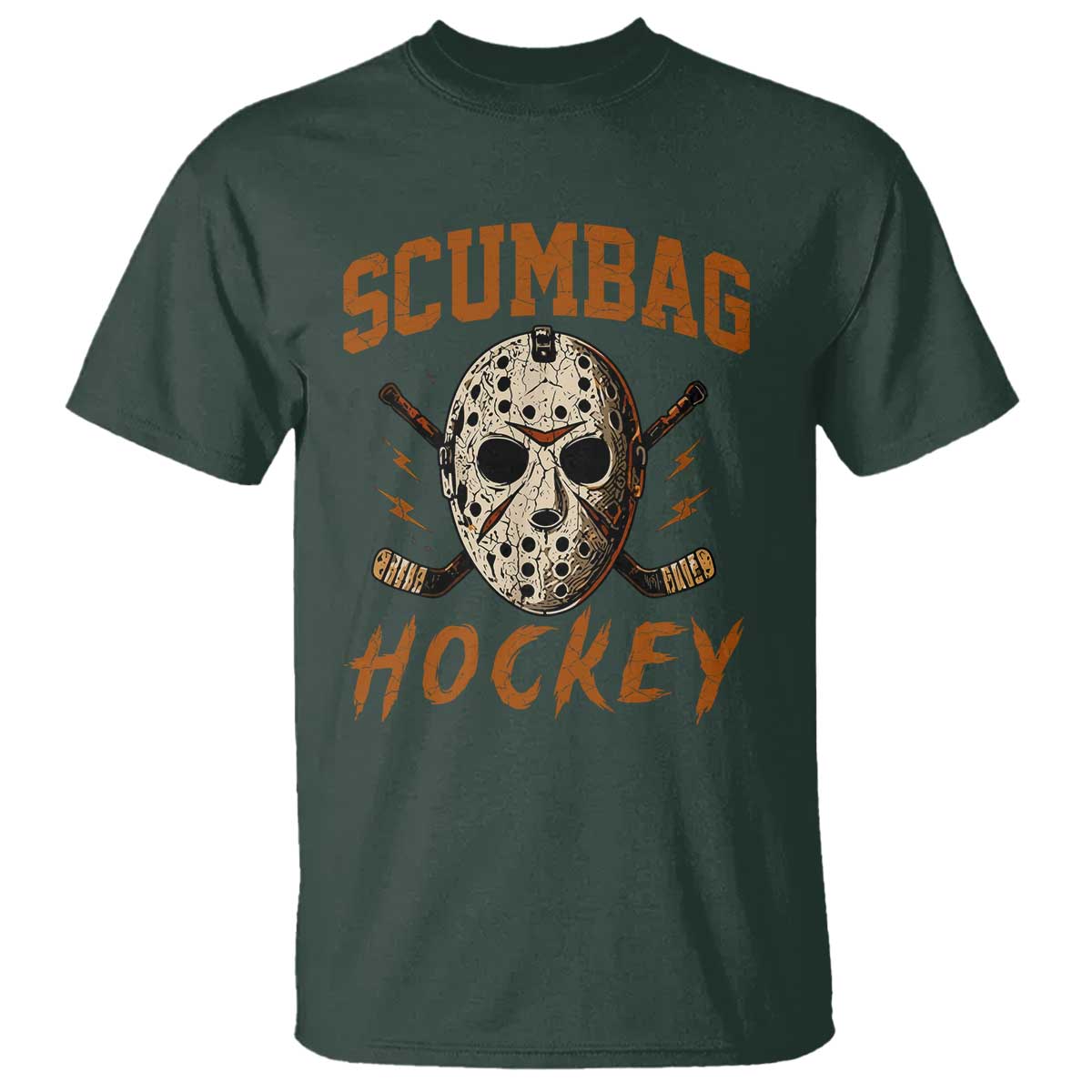 Scumbag Hockey Goalie Mask Distressed Sports Graphic T Shirt