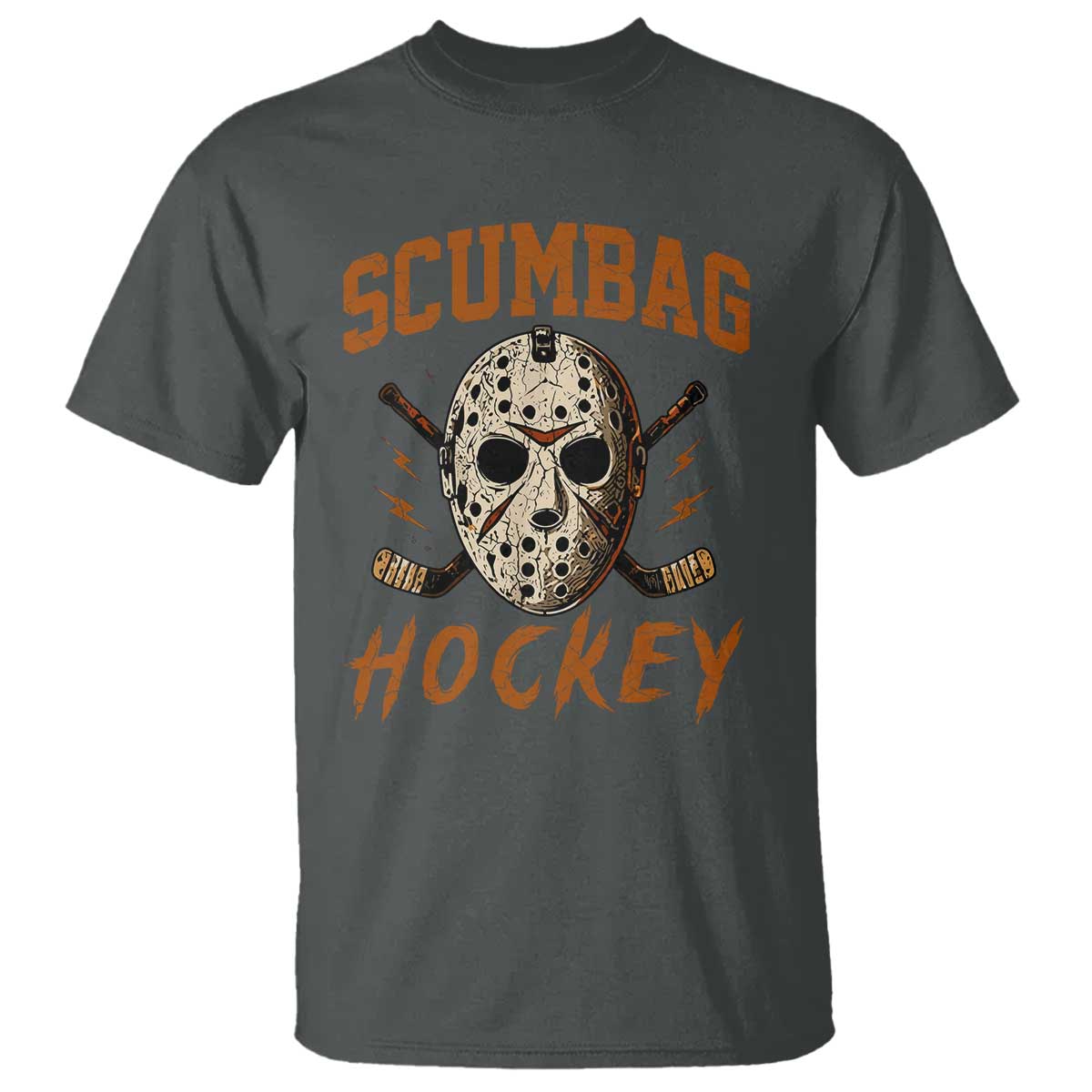 Scumbag Hockey Goalie Mask Distressed Sports Graphic T Shirt