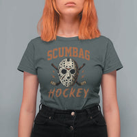 Scumbag Hockey Goalie Mask Distressed Sports Graphic T Shirt For Women