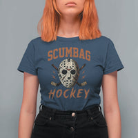 Scumbag Hockey Goalie Mask Distressed Sports Graphic T Shirt For Women