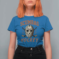 Scumbag Hockey Goalie Mask Distressed Sports Graphic T Shirt For Women