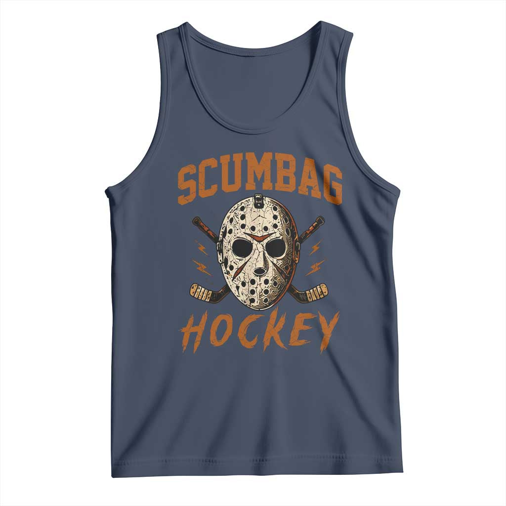Scumbag Hockey Goalie Mask Distressed Sports Graphic Tank Top