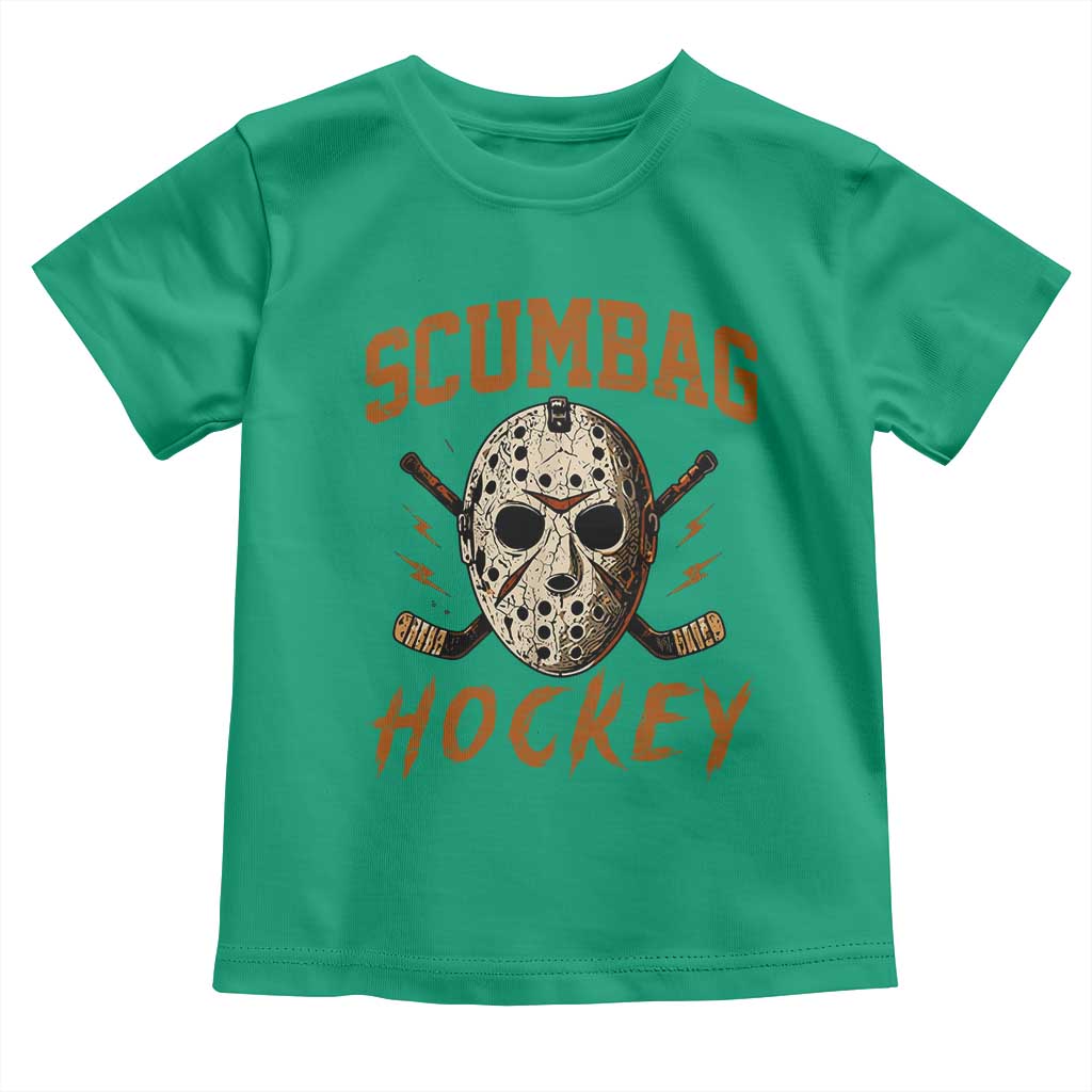 Scumbag Hockey Goalie Mask Distressed Sports Graphic Toddler T Shirt