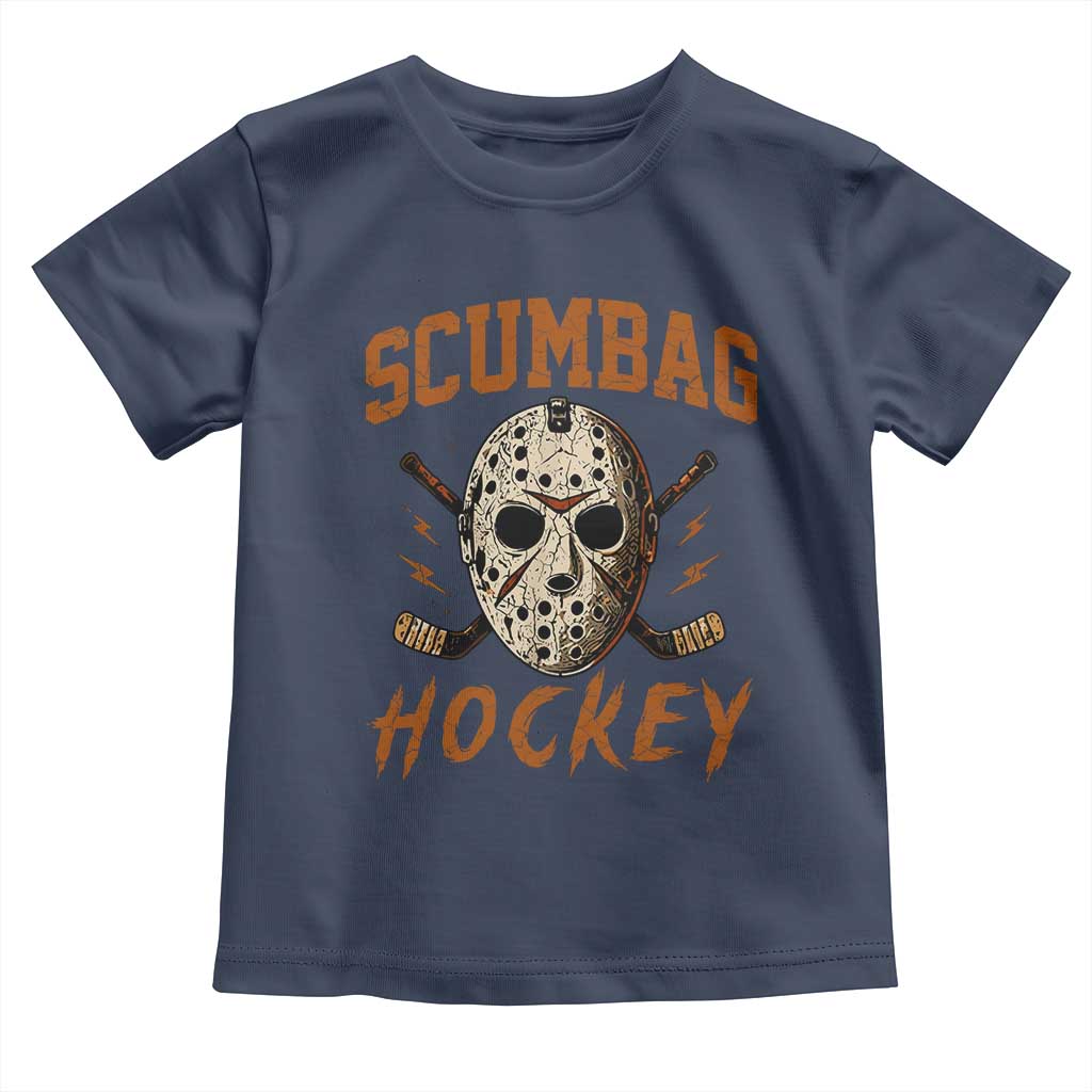 Scumbag Hockey Goalie Mask Distressed Sports Graphic Toddler T Shirt