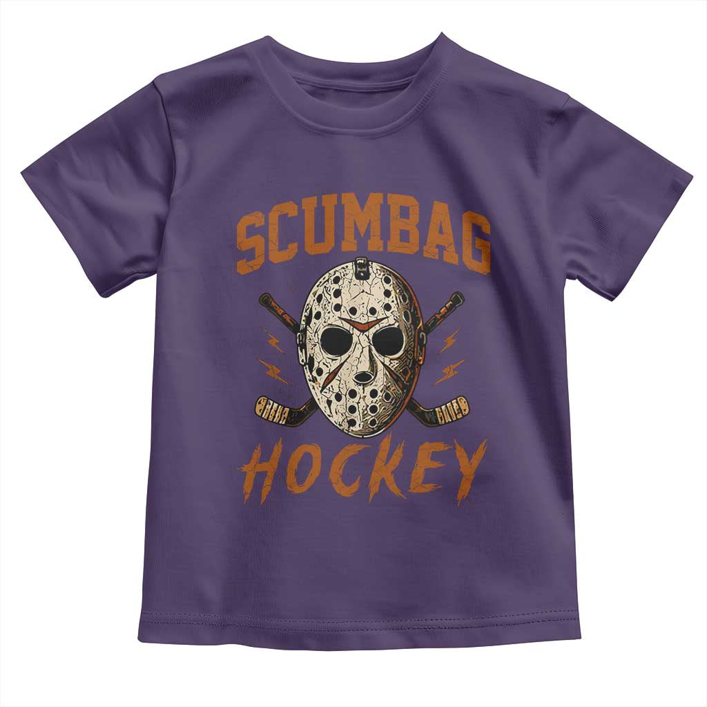 Scumbag Hockey Goalie Mask Distressed Sports Graphic Toddler T Shirt