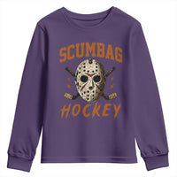 Scumbag Hockey Goalie Mask Distressed Sports Graphic Youth Sweatshirt