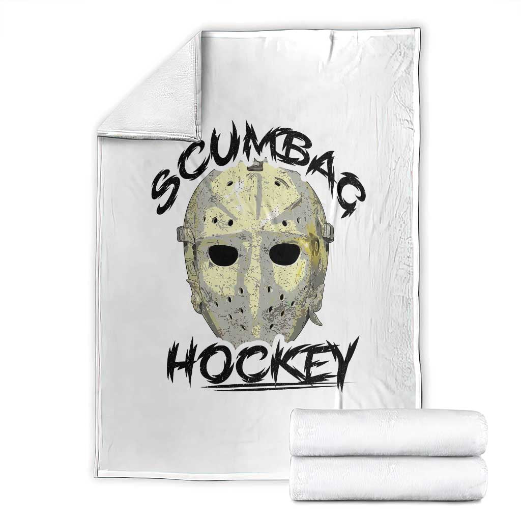 Scumbag Hockey Goalie Mask Vintage Graphic Throw Blanket