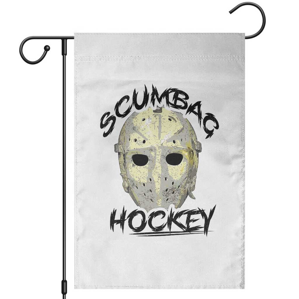 Scumbag Hockey Goalie Mask Vintage Graphic Garden Flag