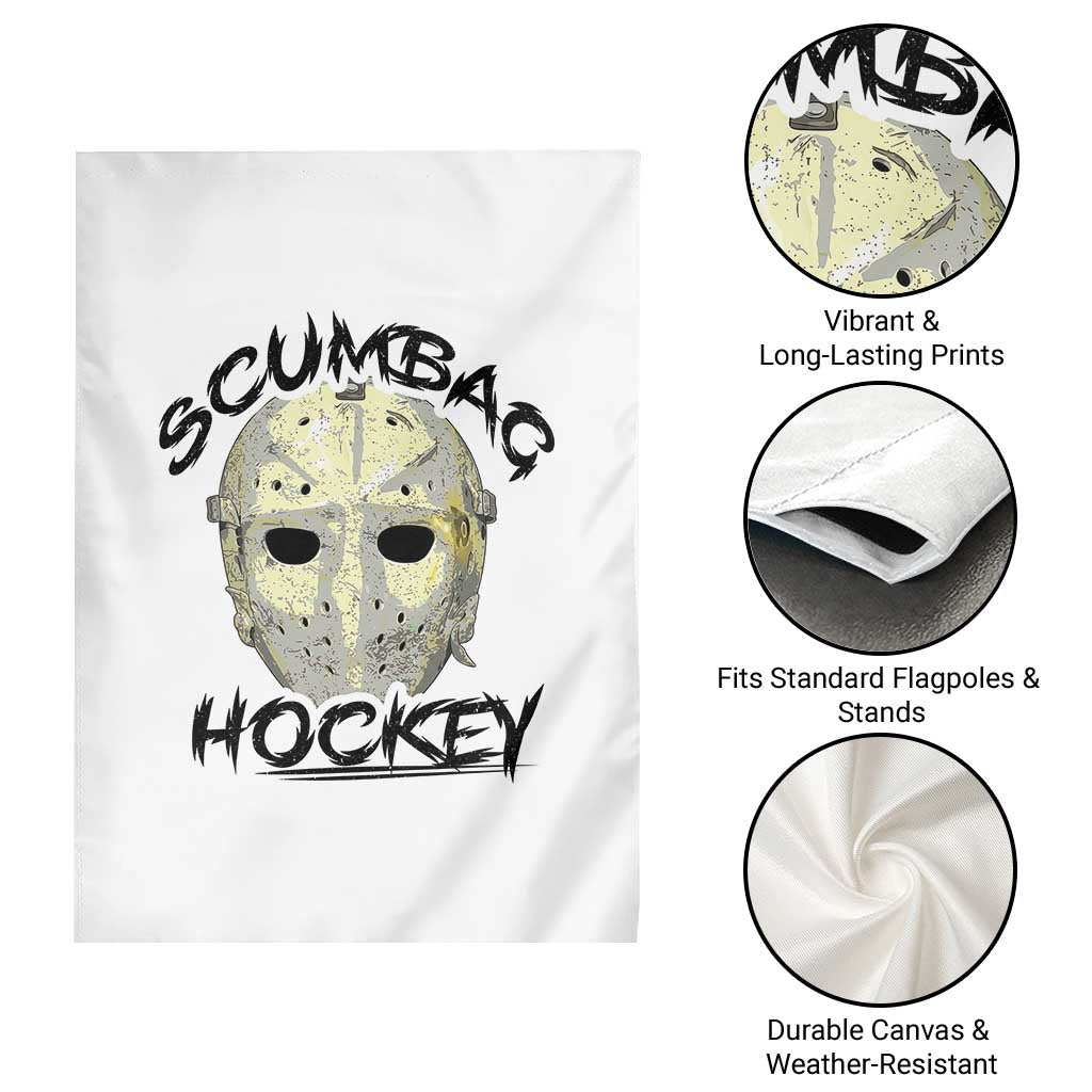 Scumbag Hockey Goalie Mask Vintage Graphic Garden Flag