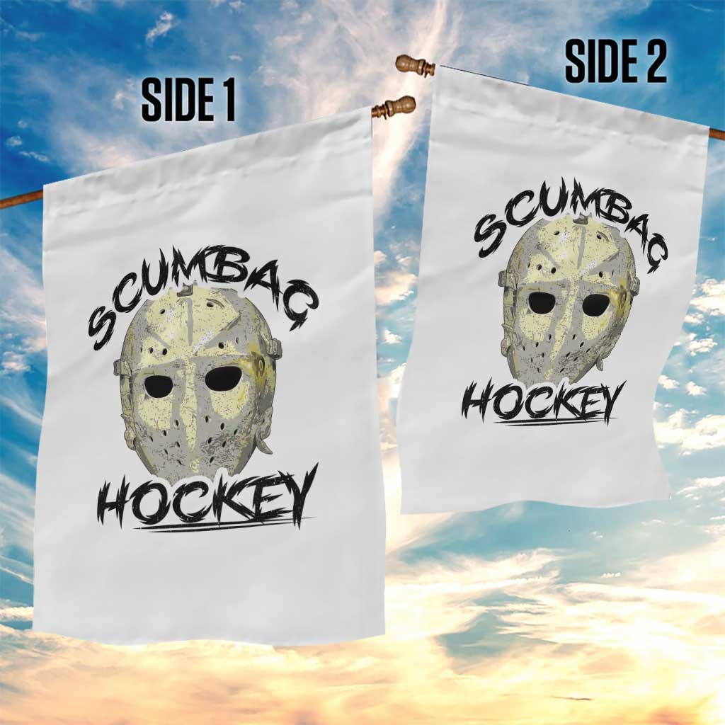 Scumbag Hockey Goalie Mask Vintage Graphic Garden Flag