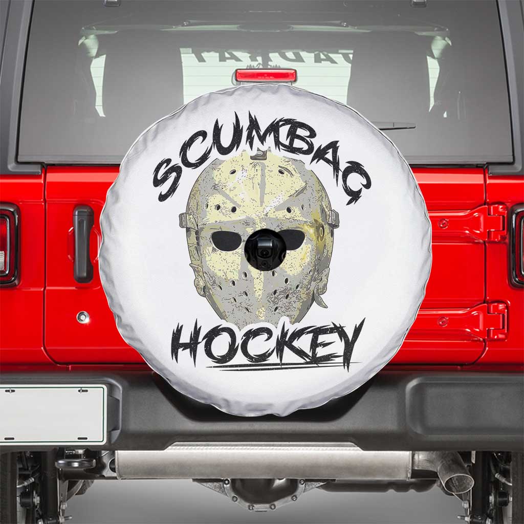 Scumbag Hockey Goalie Mask Vintage Graphic Spare Tire Cover
