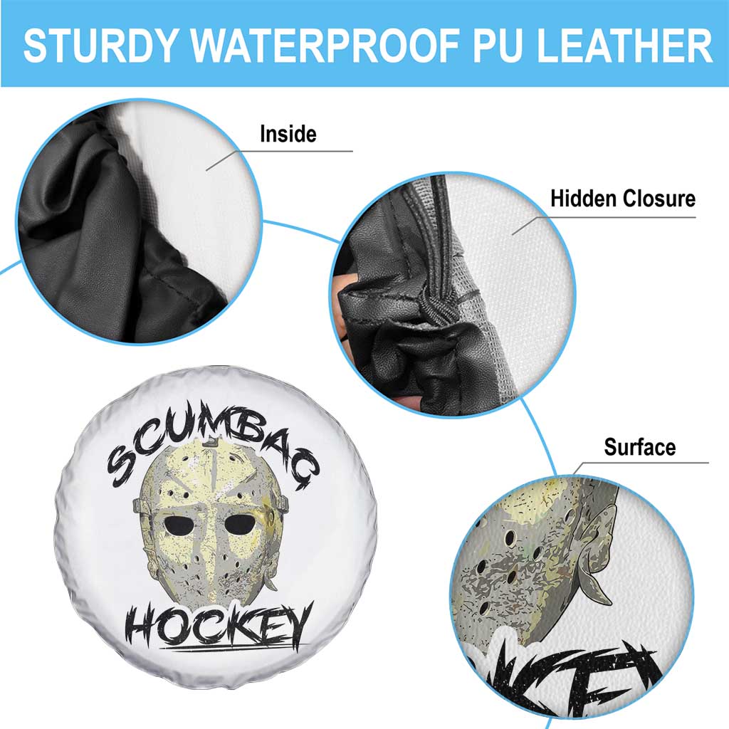 Scumbag Hockey Goalie Mask Vintage Graphic Spare Tire Cover