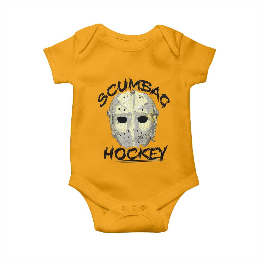 Scumbag Hockey Goalie Mask Vintage Graphic Baby Onesie