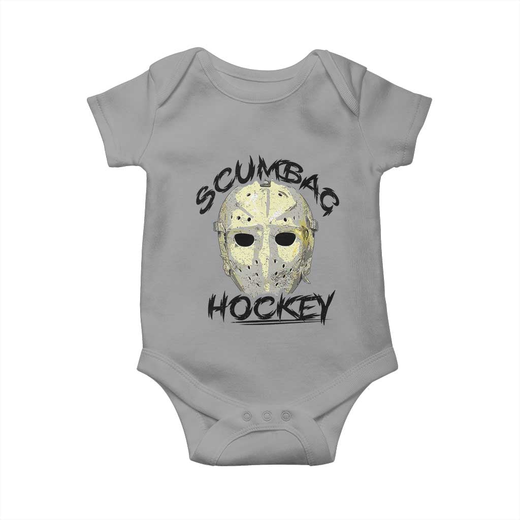 Scumbag Hockey Goalie Mask Vintage Graphic Baby Onesie