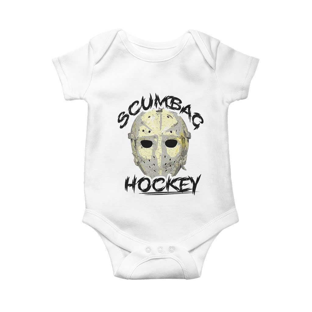 Scumbag Hockey Goalie Mask Vintage Graphic Baby Onesie
