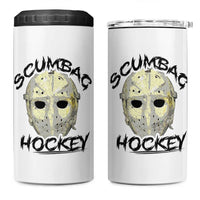 Scumbag Hockey Goalie Mask Vintage Graphic 4 in 1 Can Cooler Tumbler