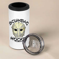 Scumbag Hockey Goalie Mask Vintage Graphic 4 in 1 Can Cooler Tumbler