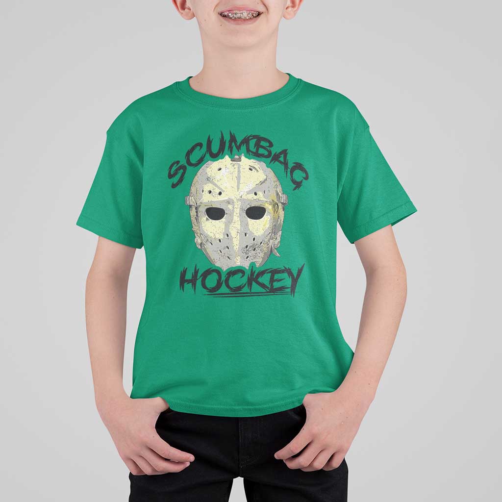 Scumbag Hockey Goalie Mask Vintage Graphic T Shirt For Kid