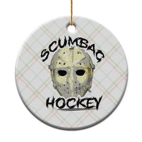 Scumbag Hockey Goalie Mask Vintage Graphic Ceramic Ornament