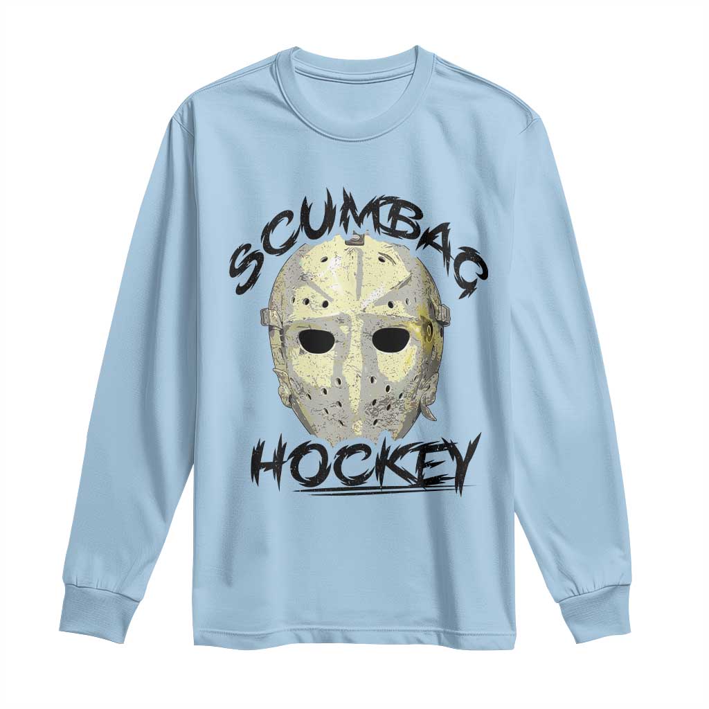 Scumbag Hockey Goalie Mask Vintage Graphic Long Sleeve Shirt