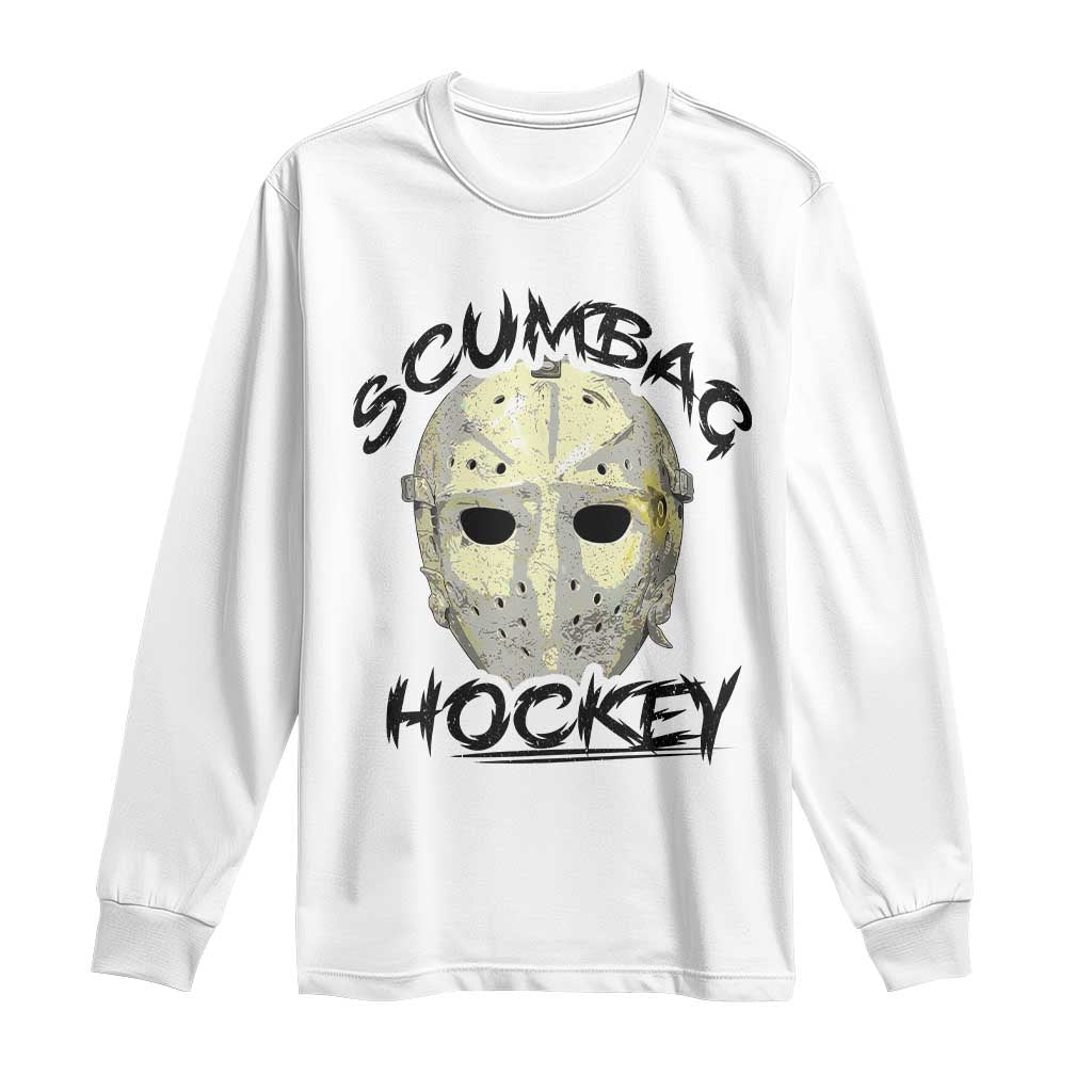 Scumbag Hockey Goalie Mask Vintage Graphic Long Sleeve Shirt