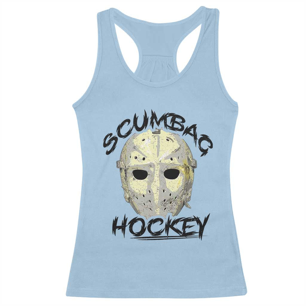 Scumbag Hockey Goalie Mask Vintage Graphic Racerback Tank Top