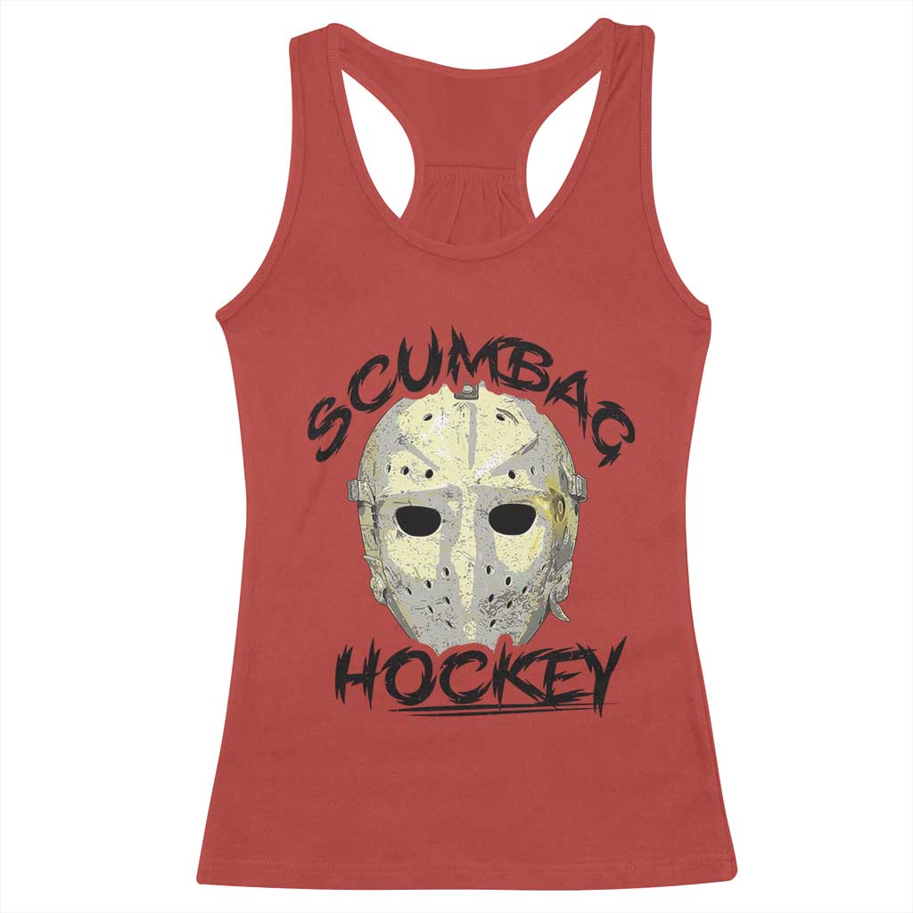 Scumbag Hockey Goalie Mask Vintage Graphic Racerback Tank Top