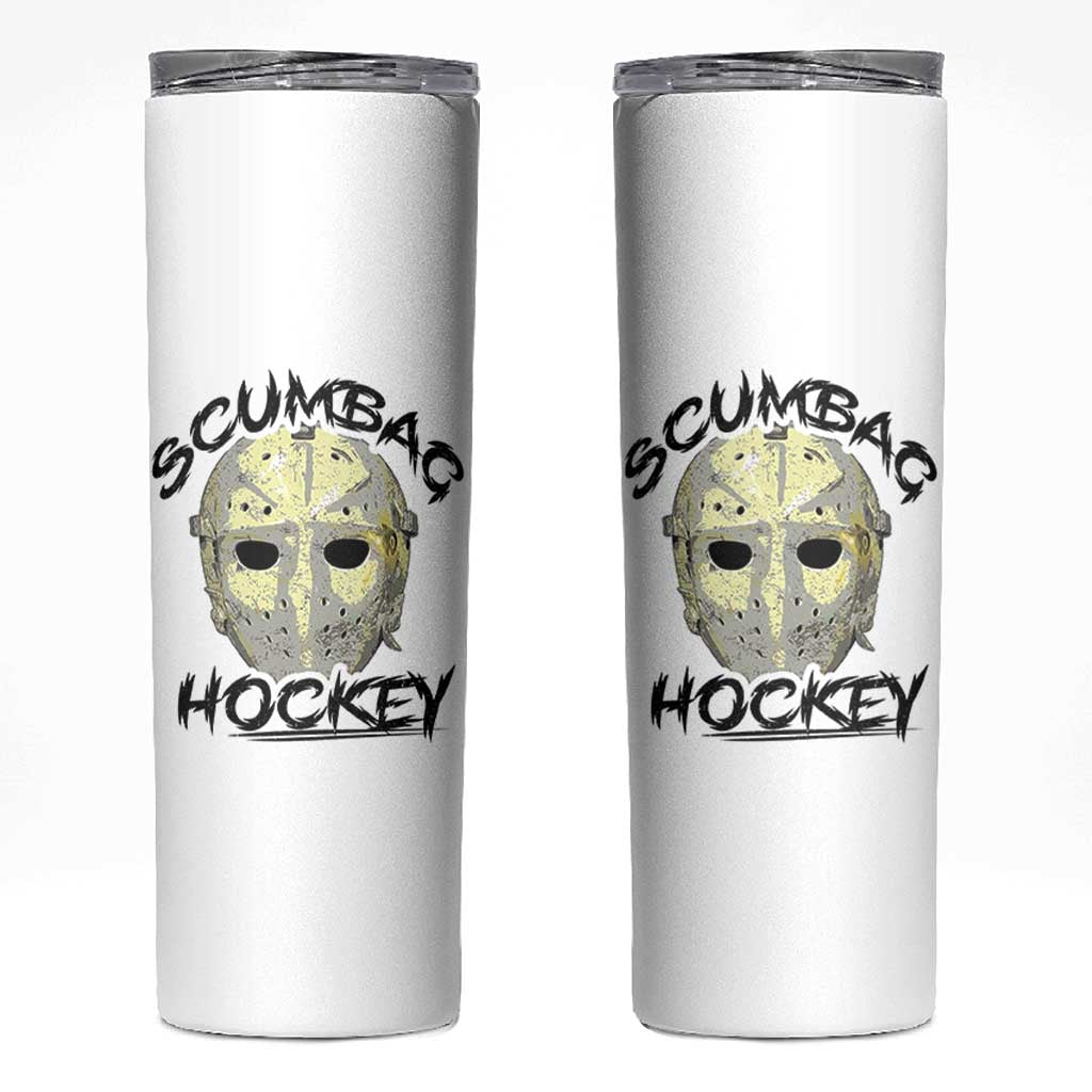 Scumbag Hockey Goalie Mask Vintage Graphic Skinny Tumbler