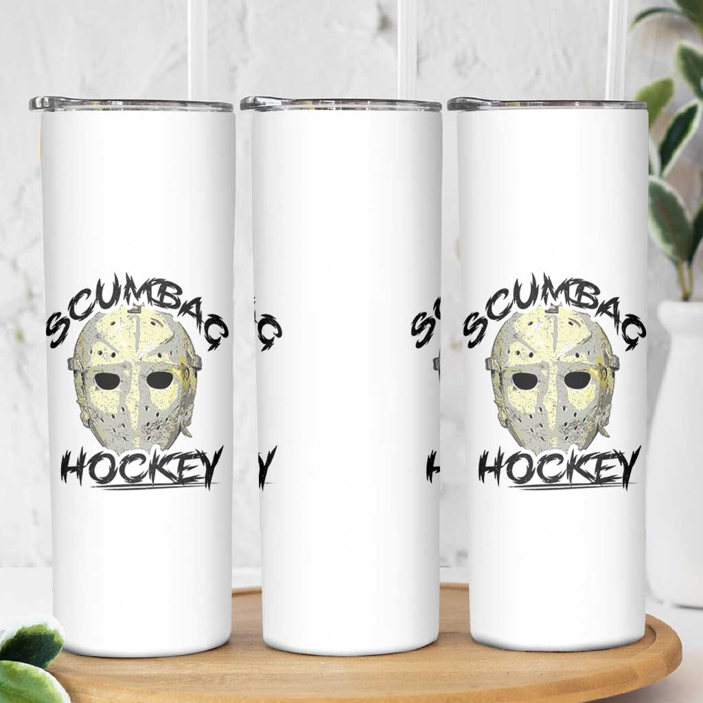 Scumbag Hockey Goalie Mask Vintage Graphic Skinny Tumbler