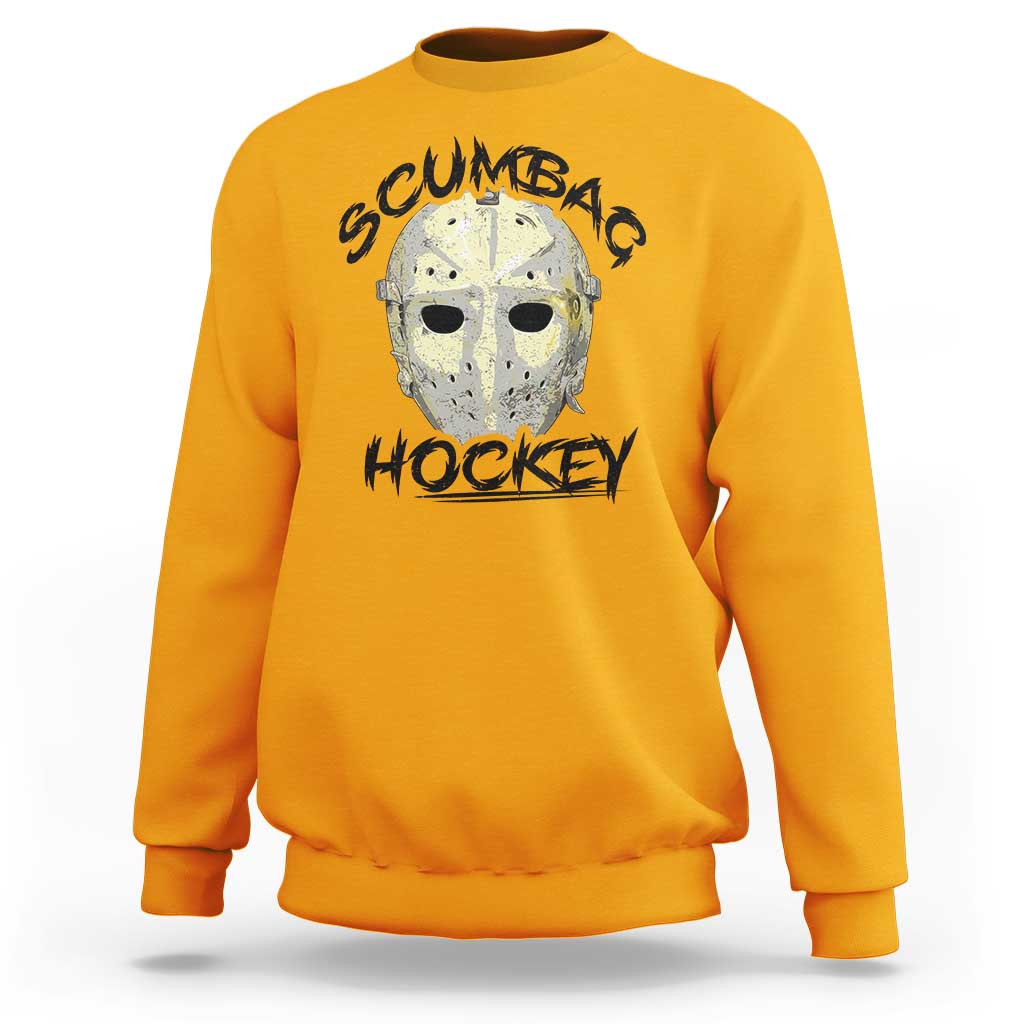 Scumbag Hockey Goalie Mask Vintage Graphic Sweatshirt