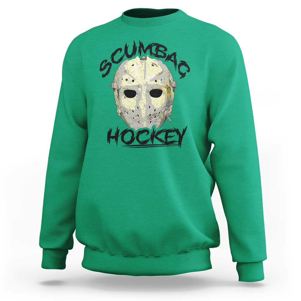Scumbag Hockey Goalie Mask Vintage Graphic Sweatshirt