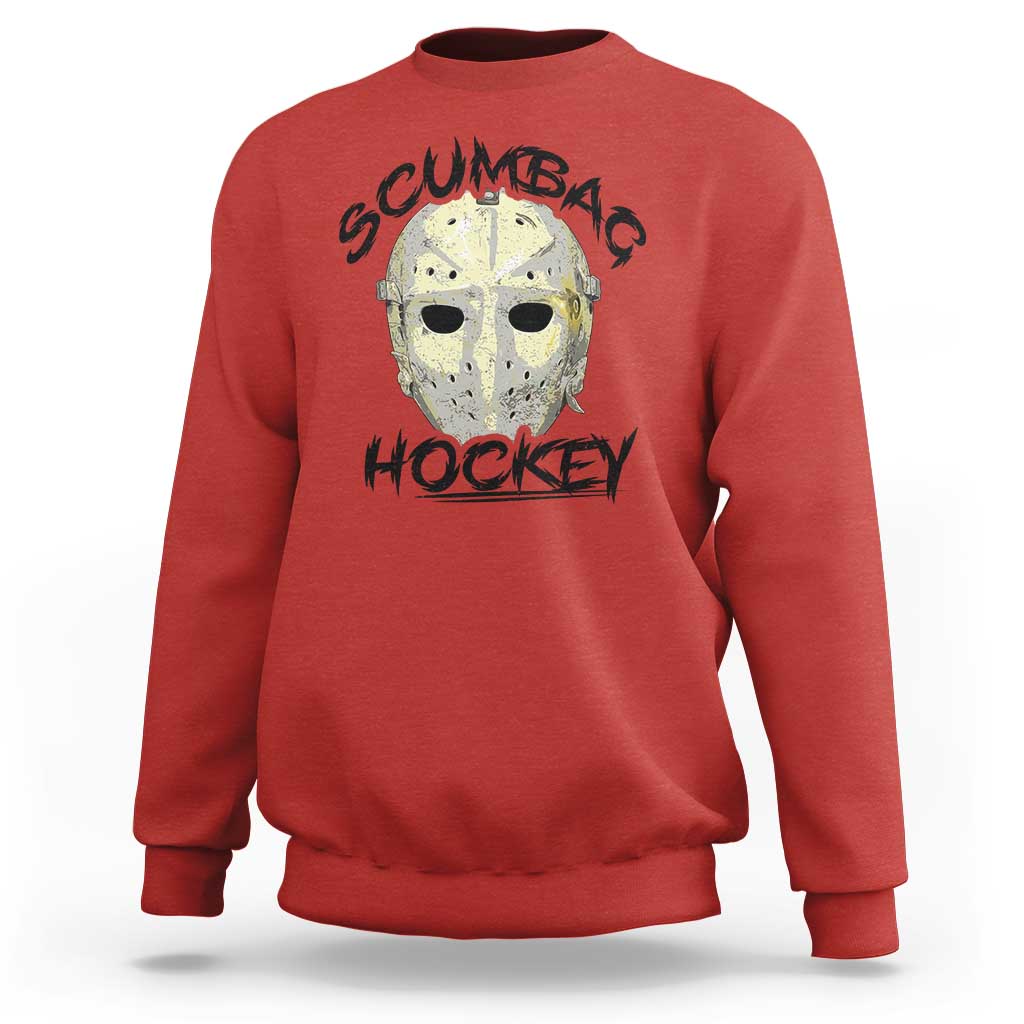 Scumbag Hockey Goalie Mask Vintage Graphic Sweatshirt
