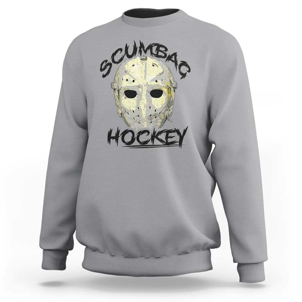 Scumbag Hockey Goalie Mask Vintage Graphic Sweatshirt